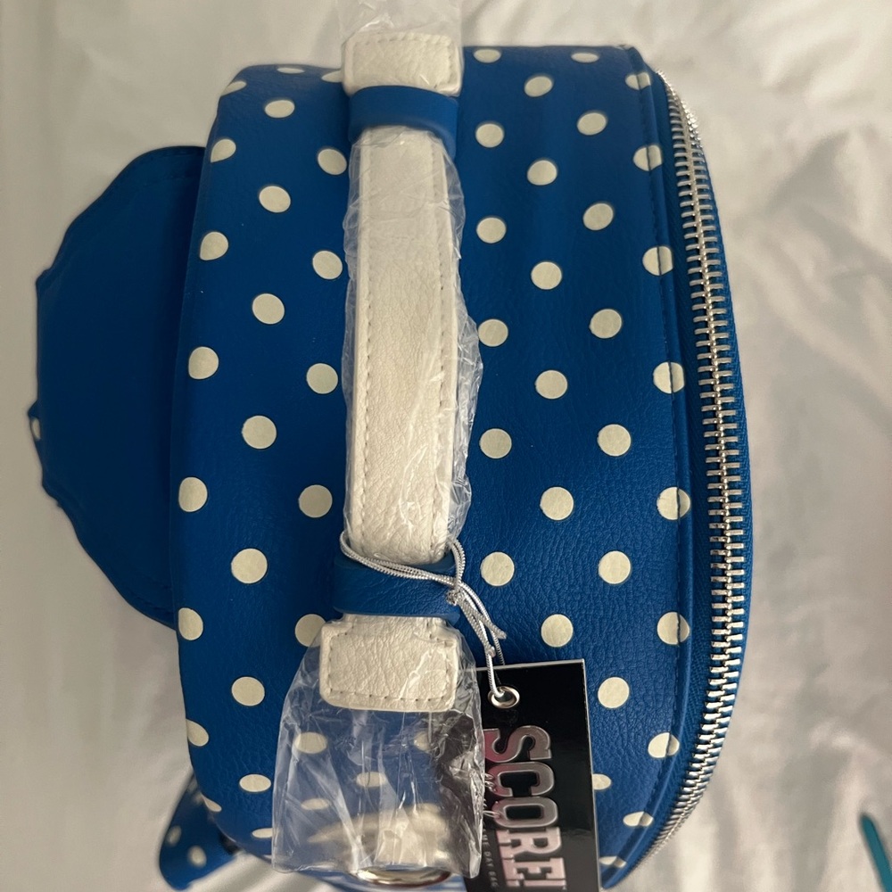 đź‘‘âś…PRICE FIRMâś…Large Blue Polka Dot Backpack - Picture 7 of 14